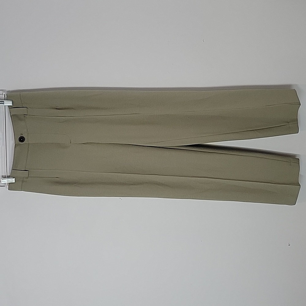 Zara full length high waist olive green Francisco pants size Small 8119/045